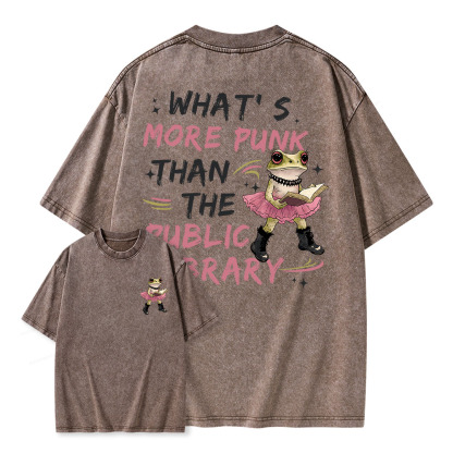 Pagewings What's More Punk Than The Public Library Unisex Washed T-shirt