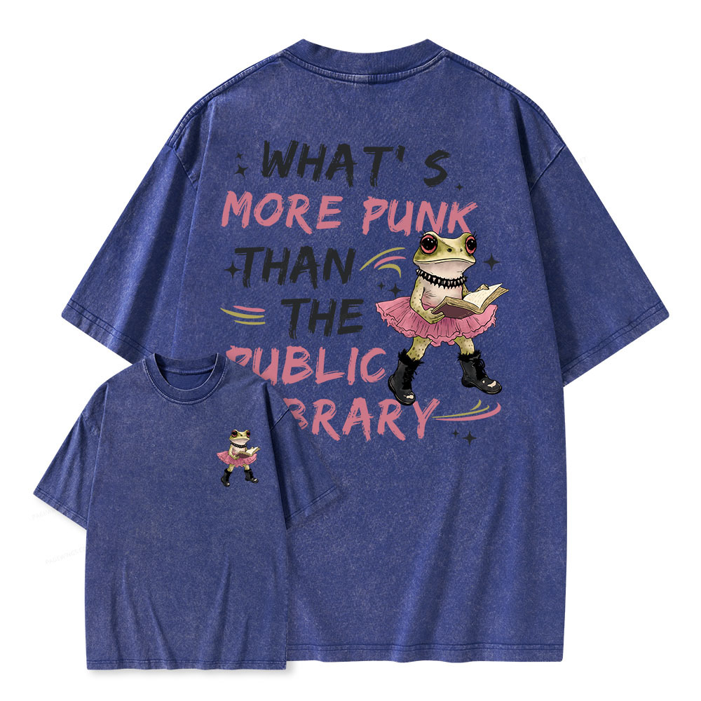 Pagewings What's More Punk Than The Public Library Unisex Washed T-shirt