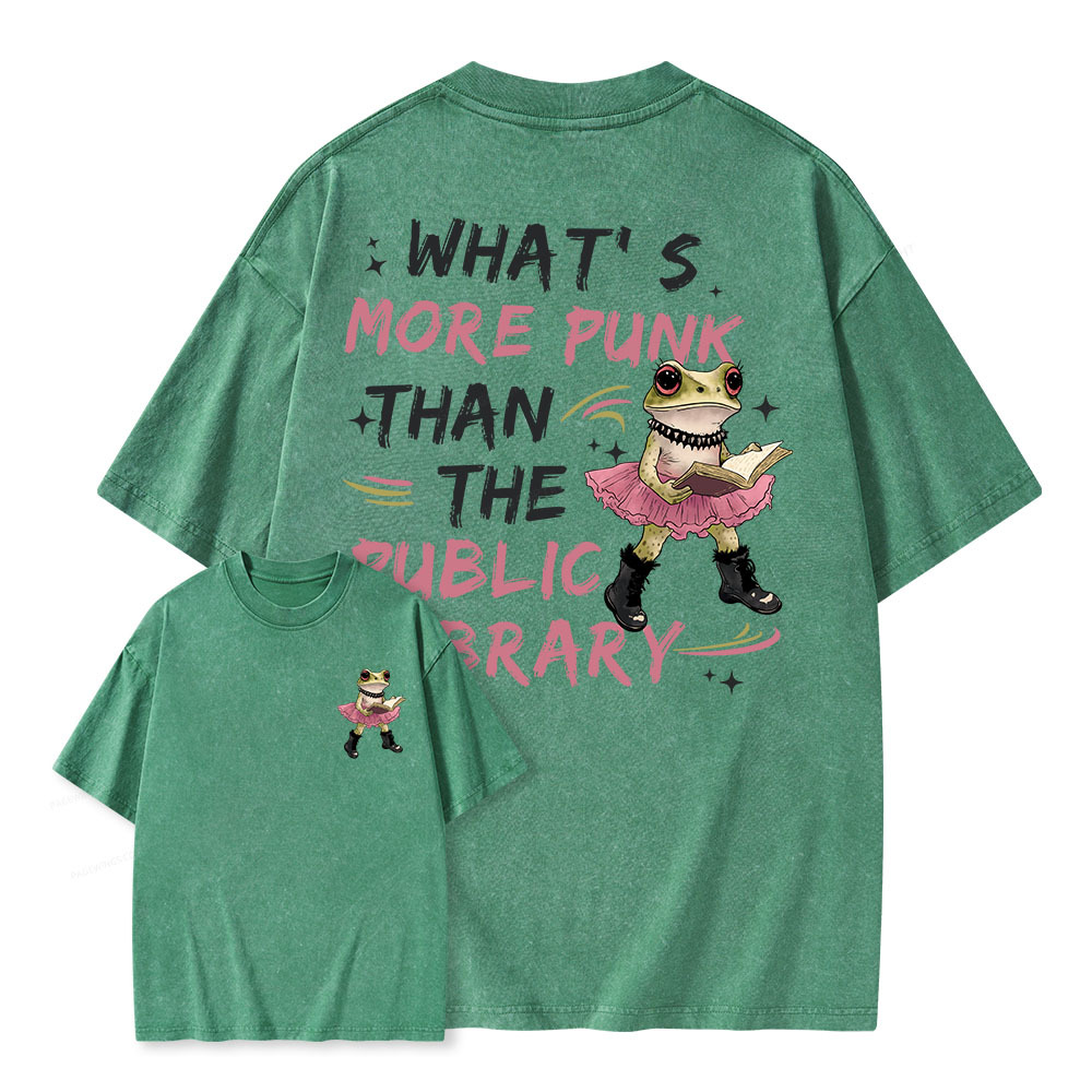 Pagewings What's More Punk Than The Public Library Unisex Washed T-shirt