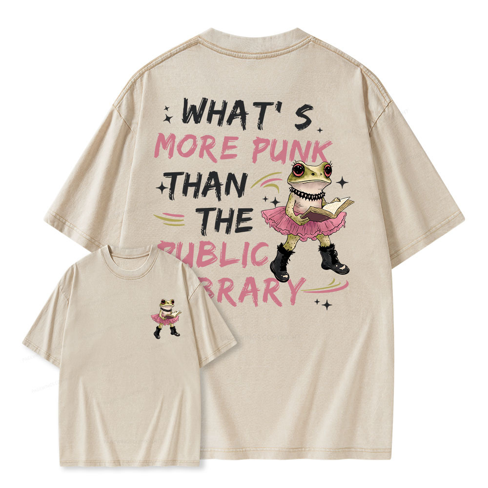 Pagewings What's More Punk Than The Public Library Unisex Washed T-shirt