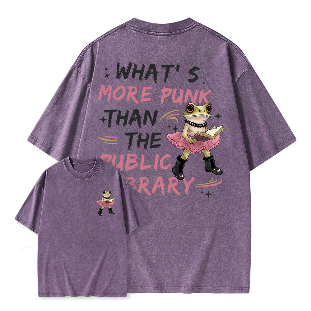 Pagewings What's More Punk Than The Public Library Unisex Washed T-shirt