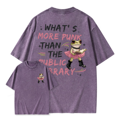 Pagewings What's More Punk Than The Public Library Unisex Washed T-shirt
