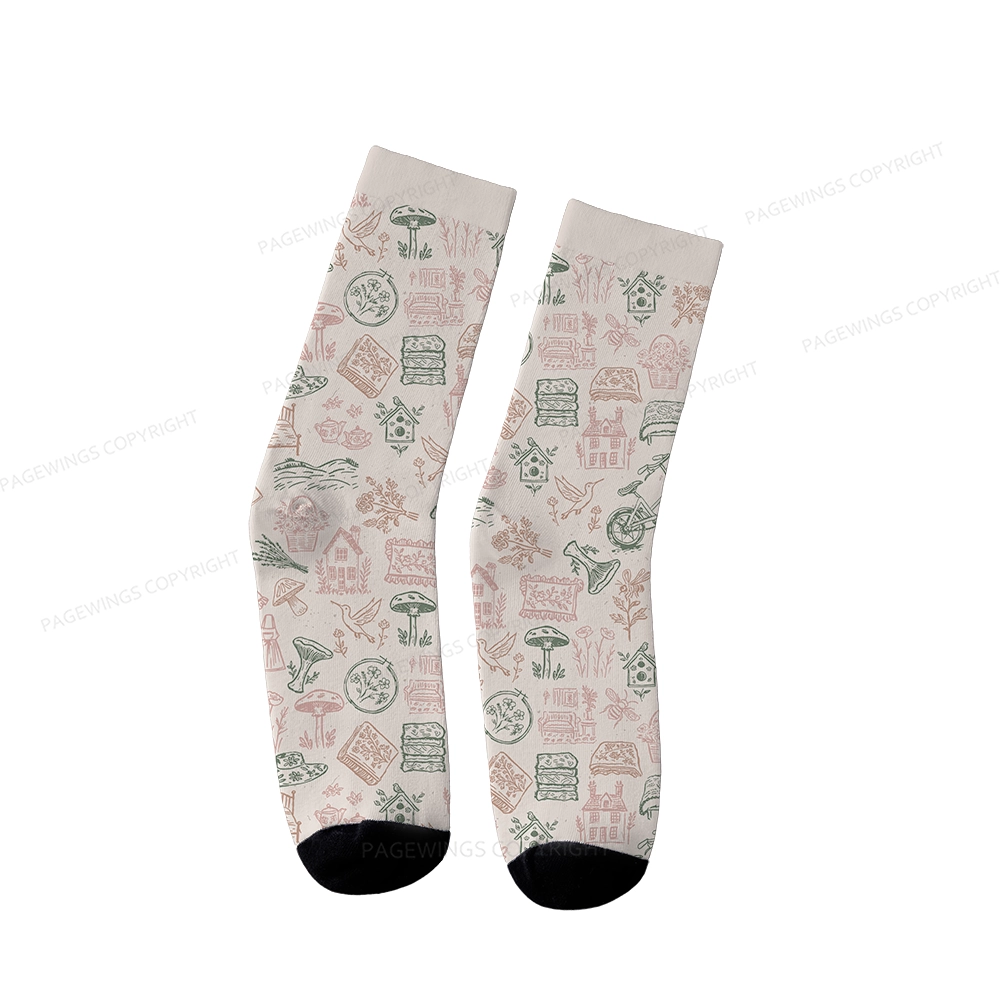 Pagewings Read Books Be Kind Stay Weird Unisex Socks