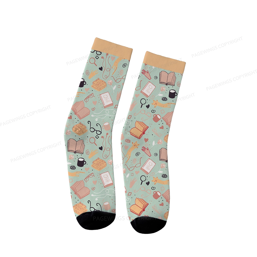 Pagewings Read Books Be Kind Stay Weird Unisex Socks
