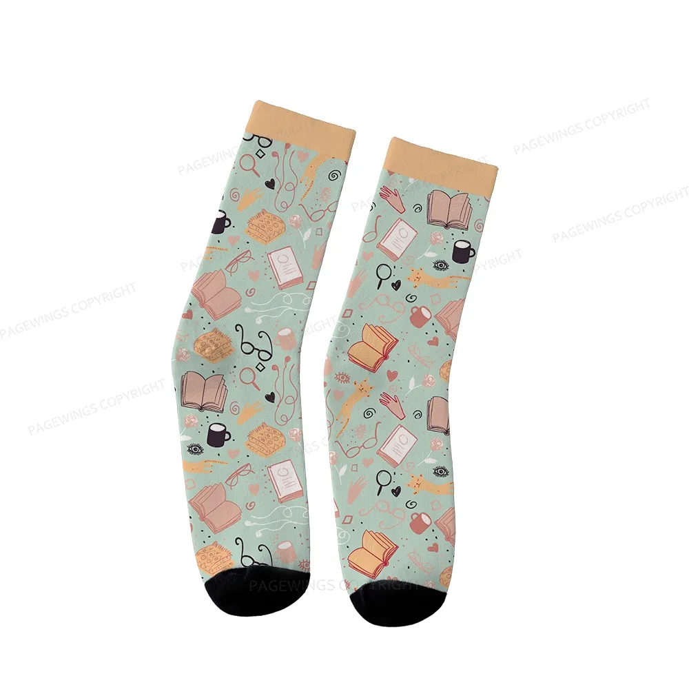 Pagewings Read Books Be Kind Stay Weird Unisex Socks