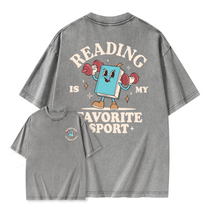 Pagewings Reading Is My Favorite Sport Unisex Washed T-shirt