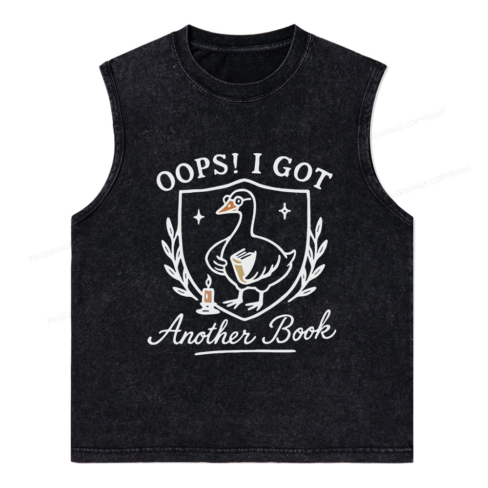 Pagewings Oops I Got Another Book Unisex Washed Tank Top