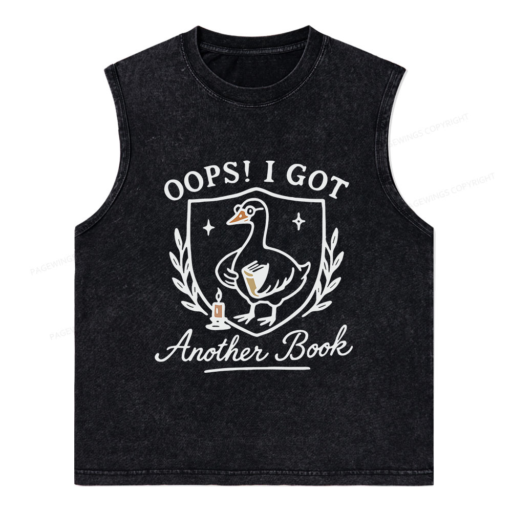 Pagewings Oops I Got Another Book Unisex Washed Tank Top