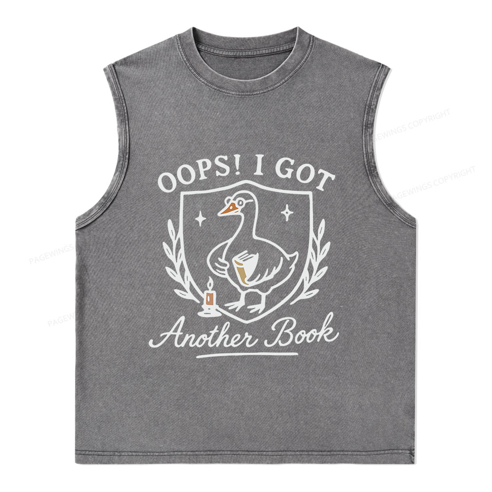 Pagewings Oops I Got Another Book Unisex Washed Tank Top