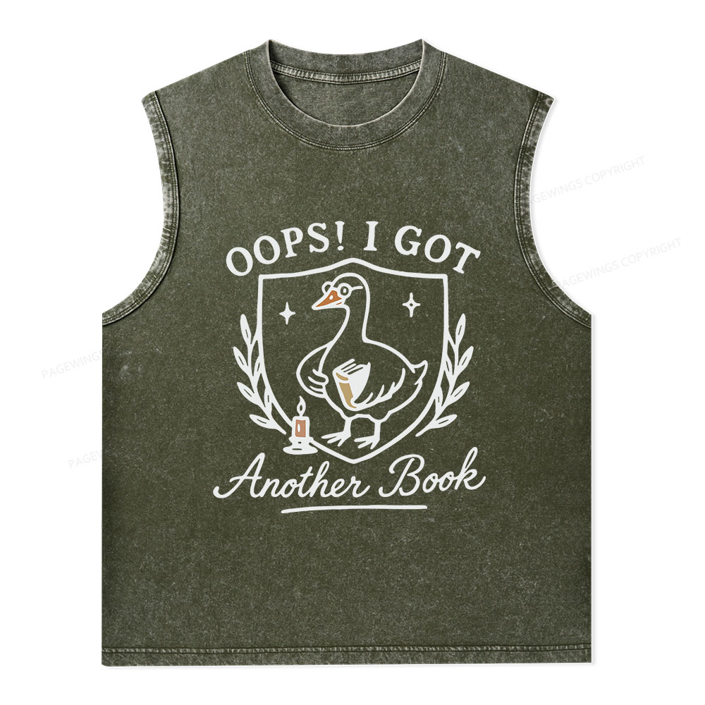 Pagewings Oops I Got Another Book Unisex Washed Tank Top