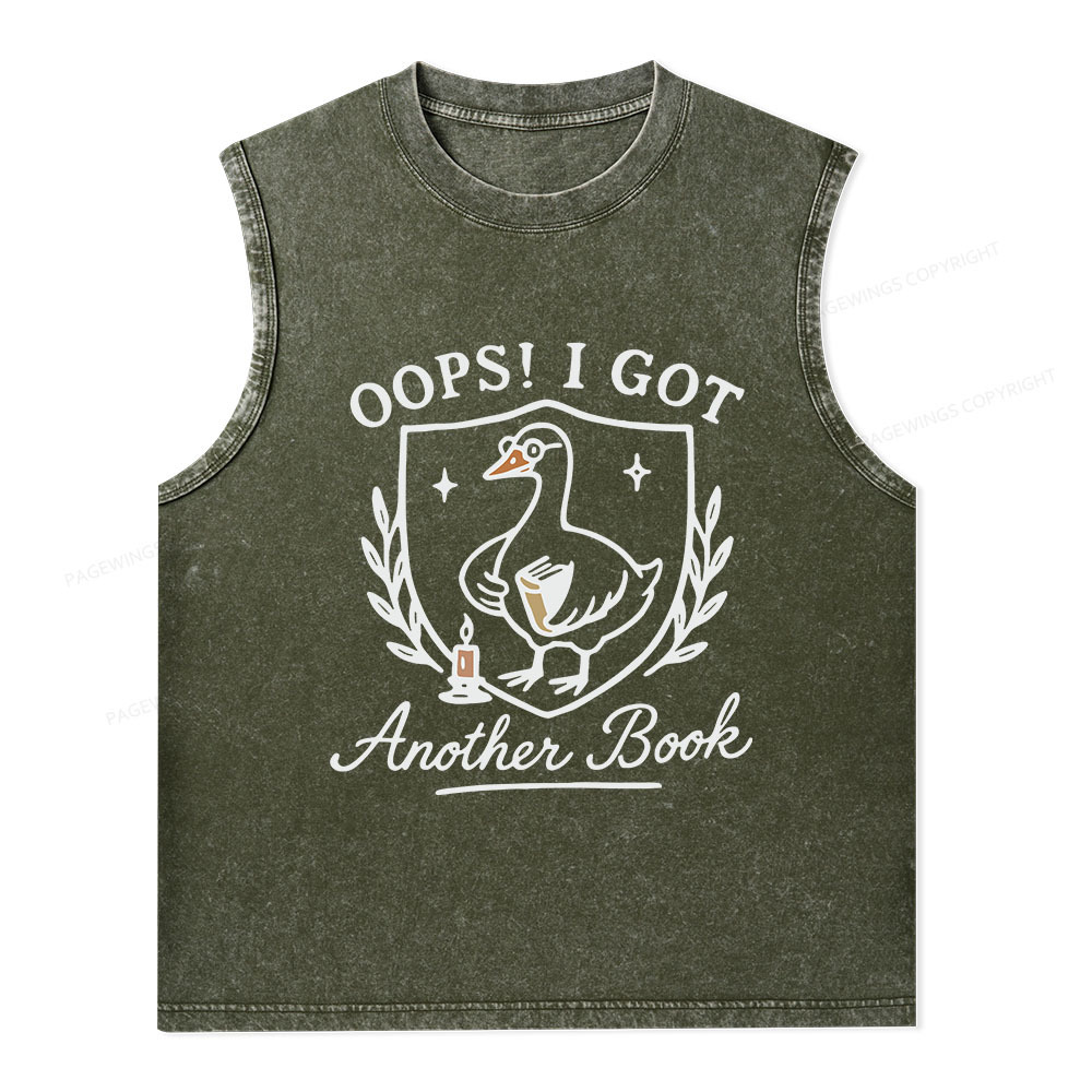 Pagewings Oops I Got Another Book Unisex Washed Tank Top