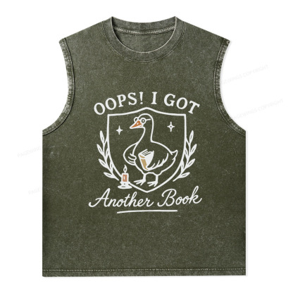 Pagewings Oops I Got Another Book Unisex Washed Tank Top