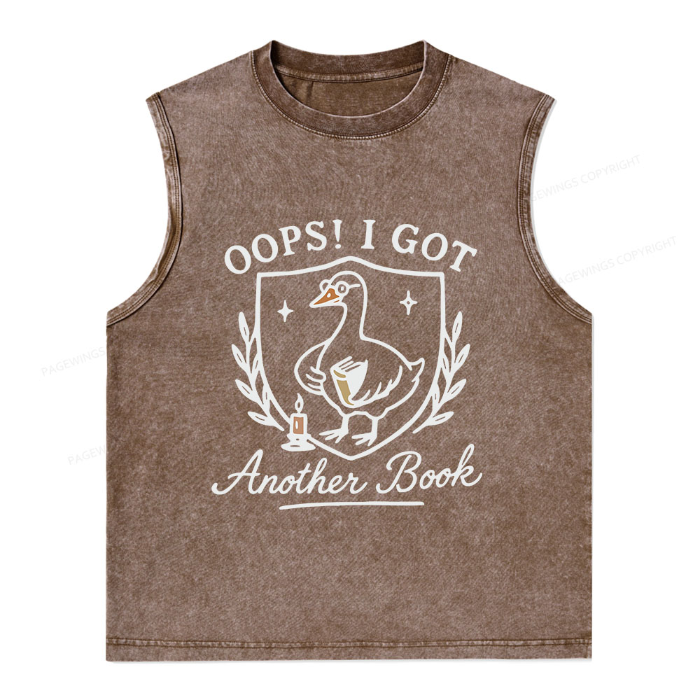Pagewings Oops I Got Another Book Unisex Washed Tank Top