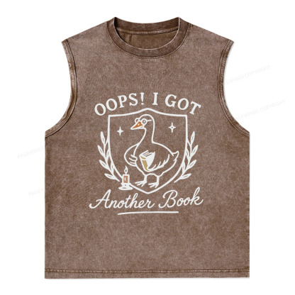 Pagewings Oops I Got Another Book Unisex Washed Tank Top