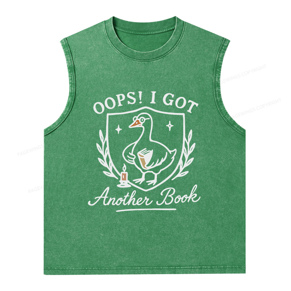 Pagewings Oops I Got Another Book Unisex Washed Tank Top