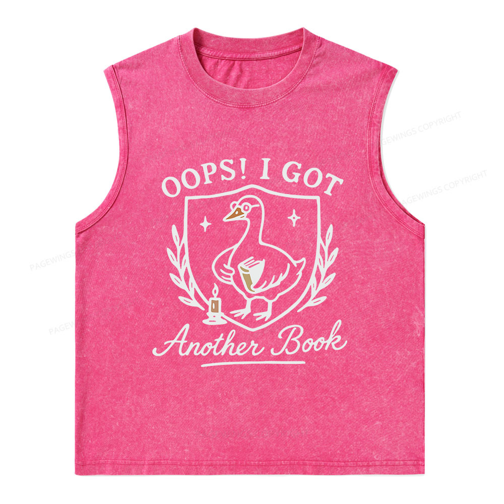 Pagewings Oops I Got Another Book Unisex Washed Tank Top