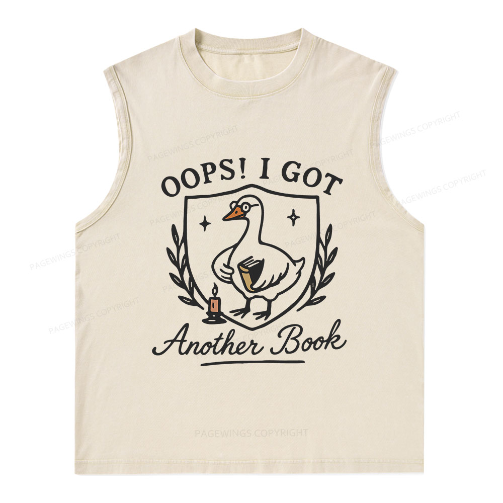 Pagewings Oops I Got Another Book Unisex Washed Tank Top