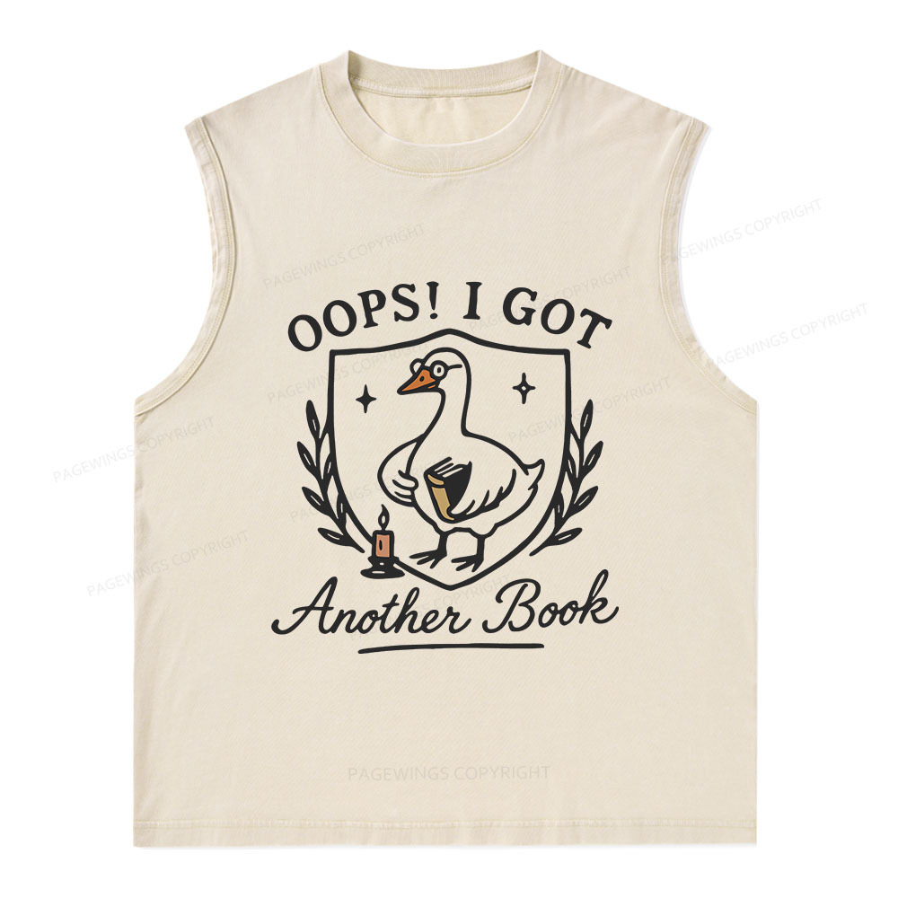 Pagewings Oops I Got Another Book Unisex Washed Tank Top