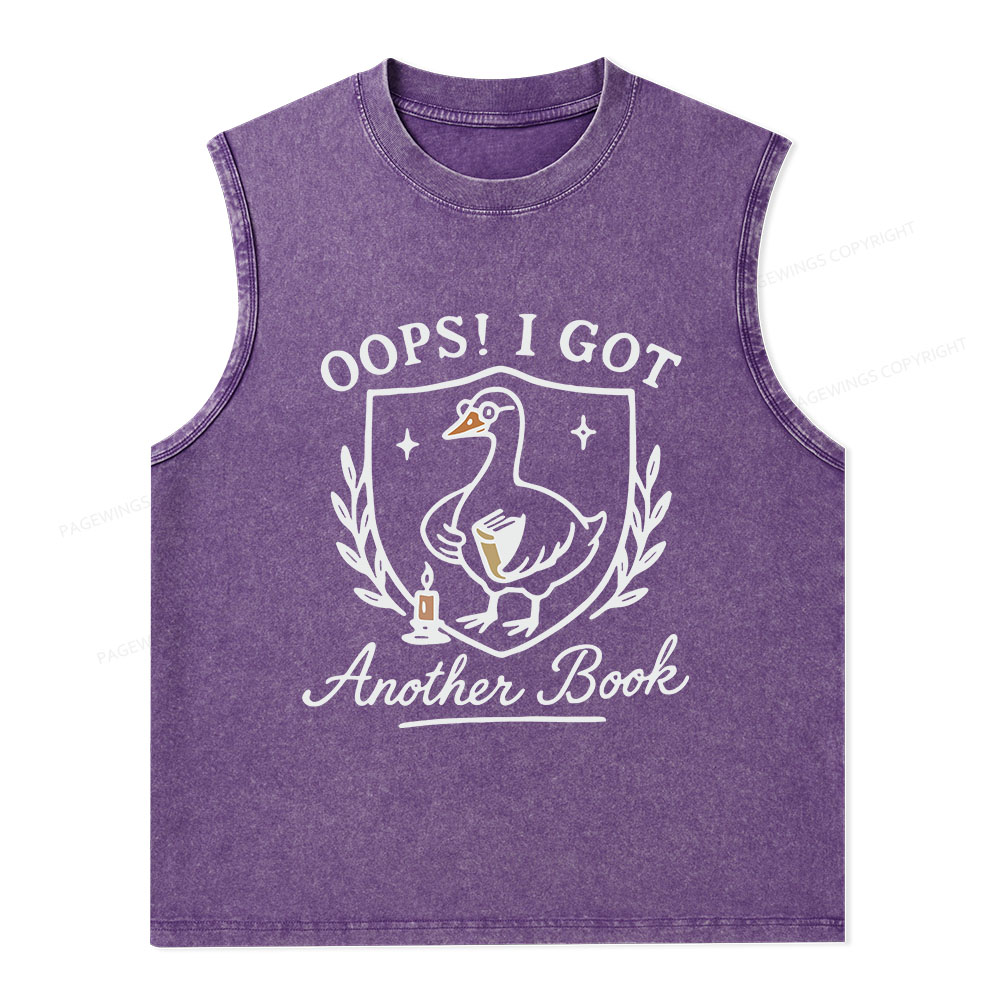 Pagewings Oops I Got Another Book Unisex Washed Tank Top