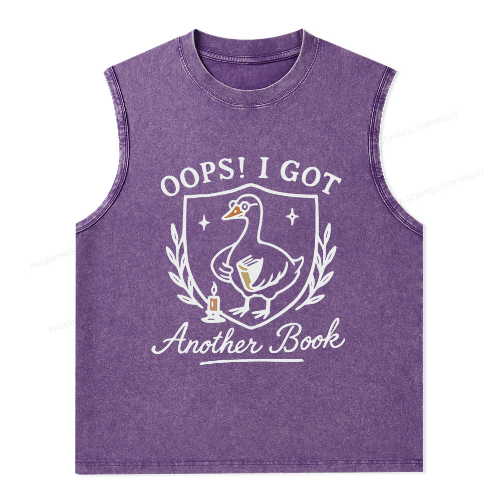 Pagewings Oops I Got Another Book Unisex Washed Tank Top