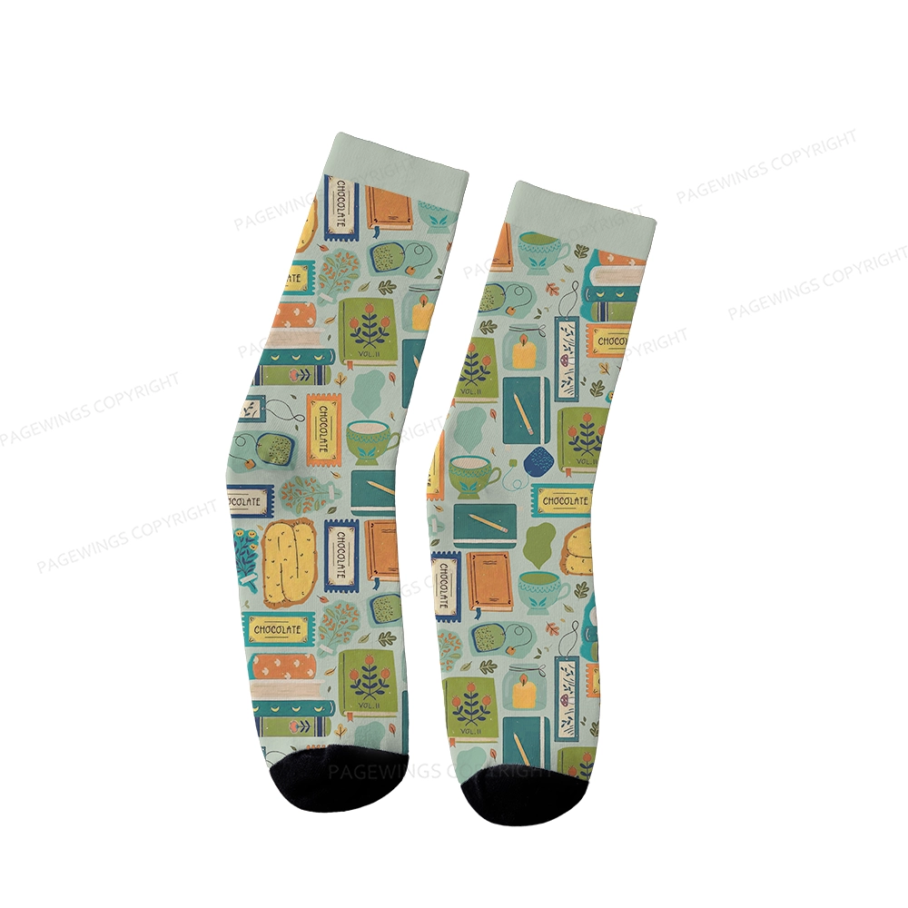 Pagewings The Quickest Way To Connect With Nature Is Through Reading Unisex Socks
