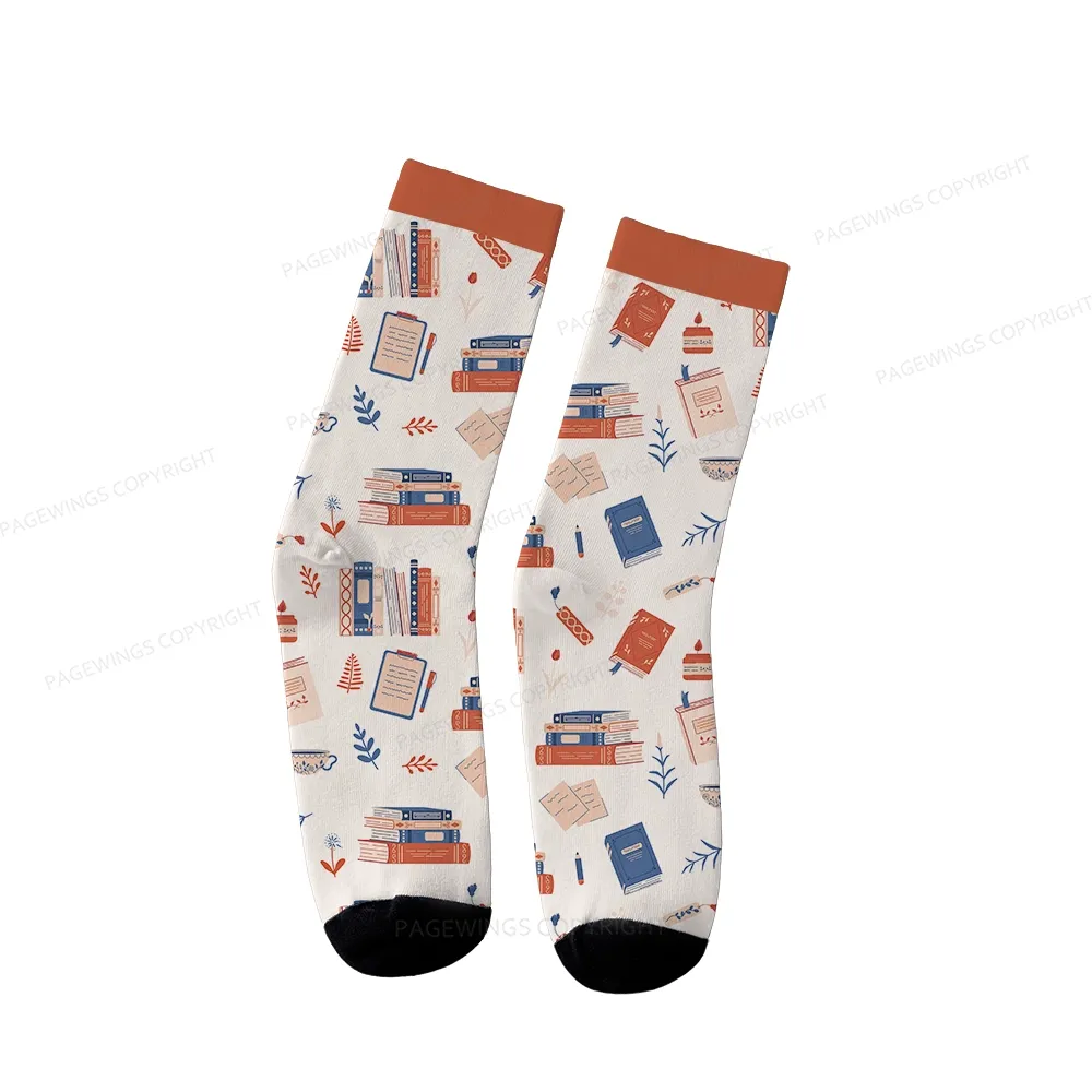 Pagewings Read Books All Day Unisex Socks