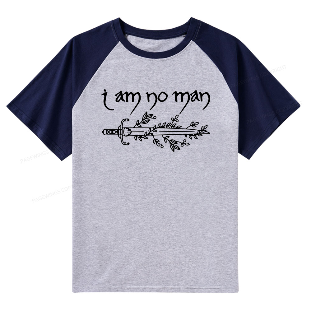 Pagewings I Am No Man Raglan T-shirt
