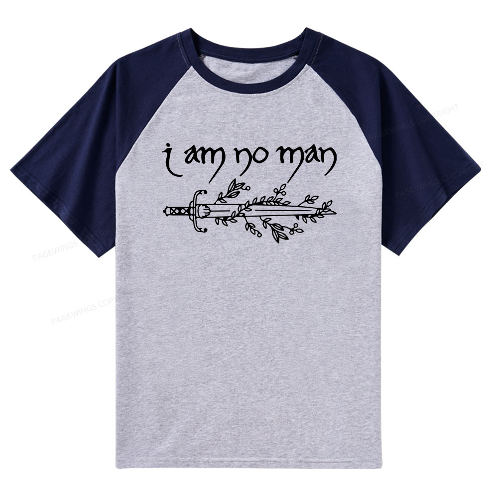 Pagewings I Am No Man Raglan T-shirt