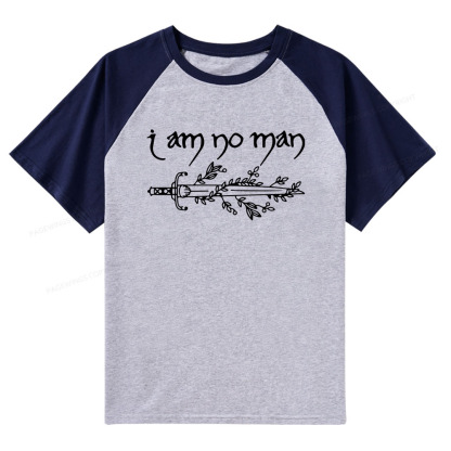 Pagewings I Am No Man Raglan T-shirt