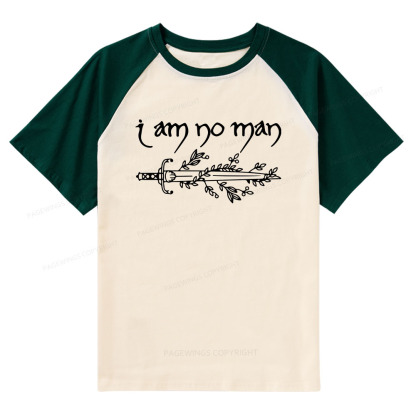 Pagewings I Am No Man Raglan T-shirt