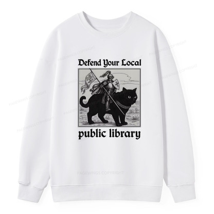 Pagewings Defend Your Local public library Unisex Classic Sweatshirt