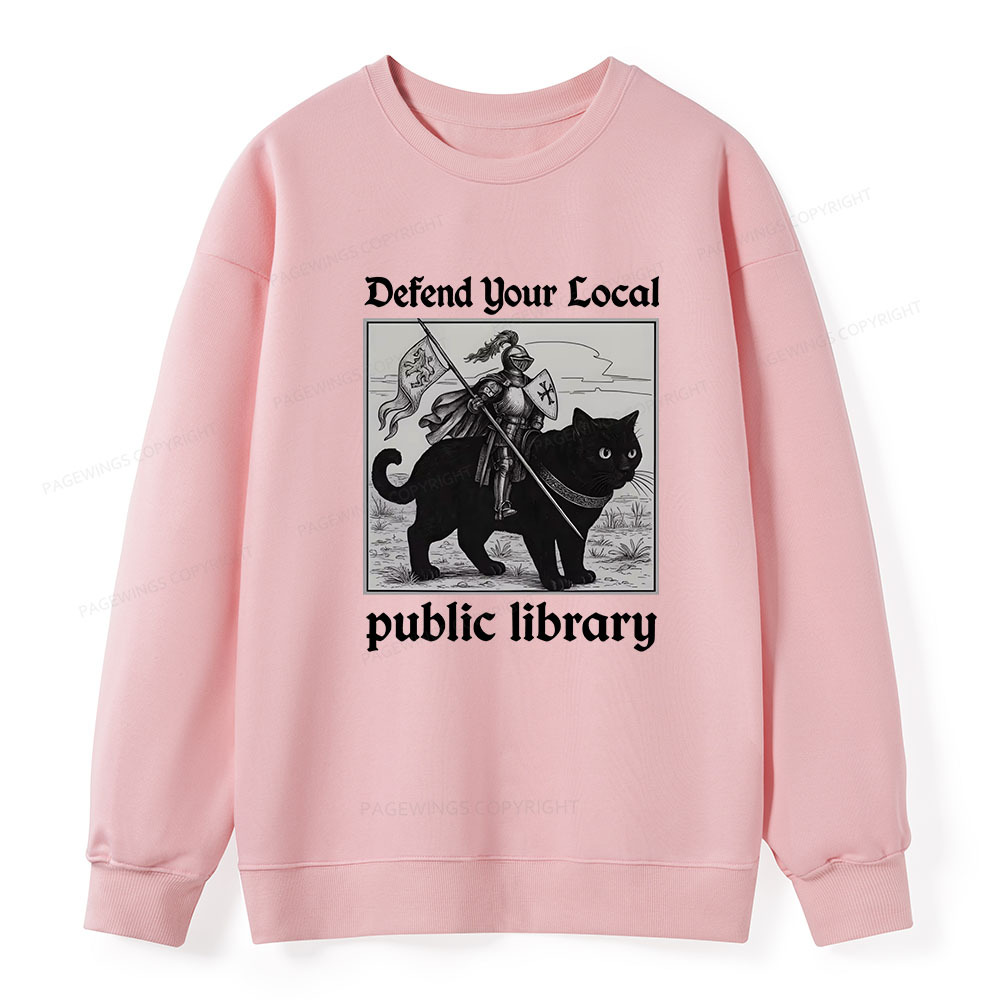 Pagewings Defend Your Local public library Unisex Classic Sweatshirt