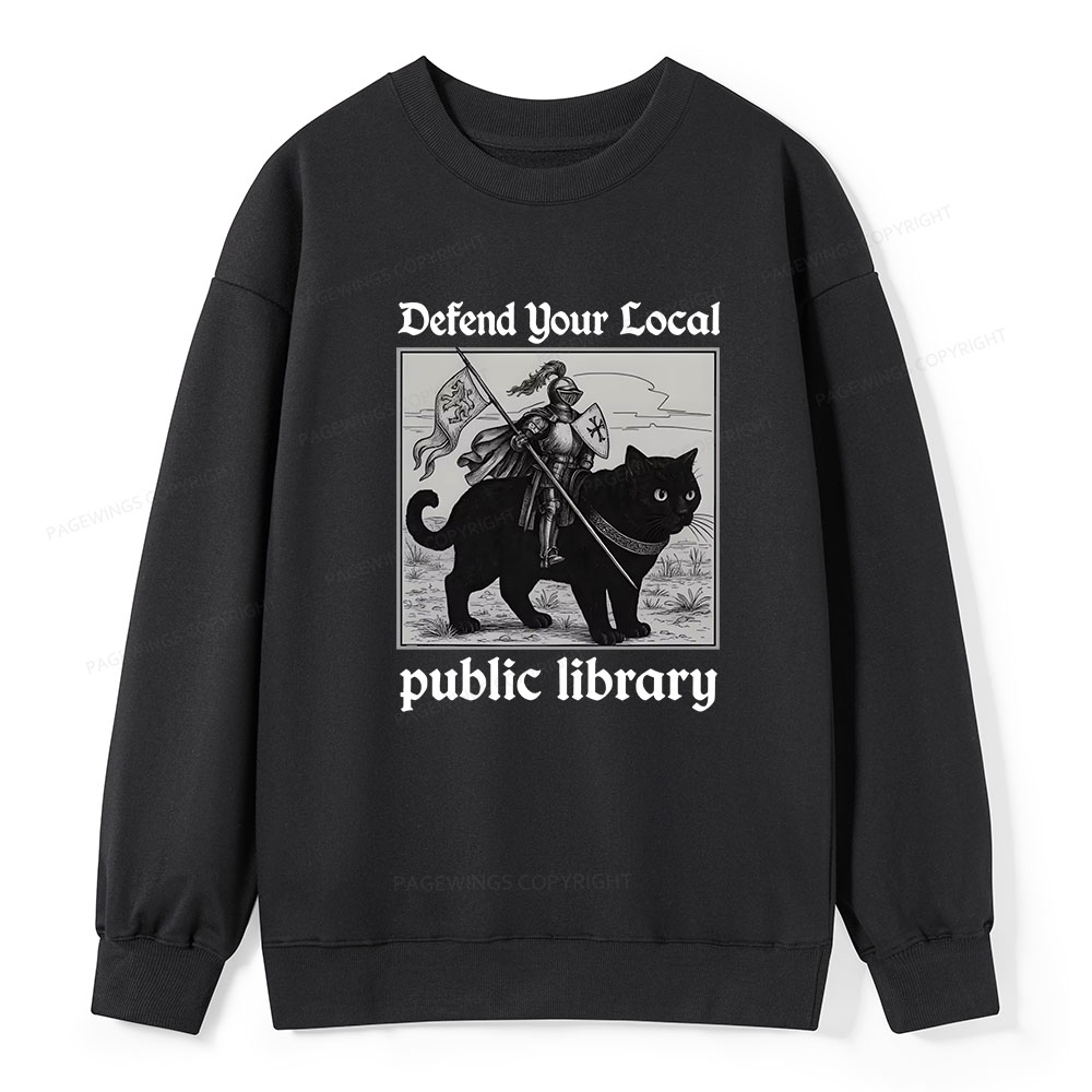 Pagewings Defend Your Local public library Unisex Classic Sweatshirt