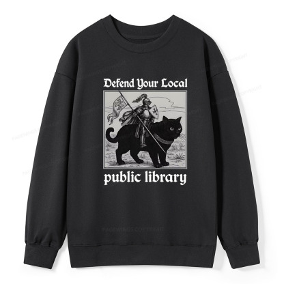 Pagewings Defend Your Local public library Unisex Classic Sweatshirt