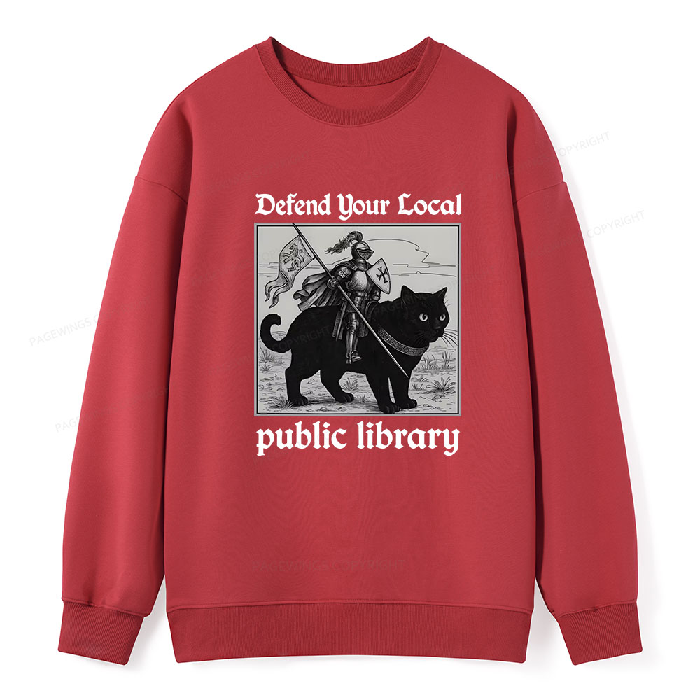 Pagewings Defend Your Local public library Unisex Classic Sweatshirt