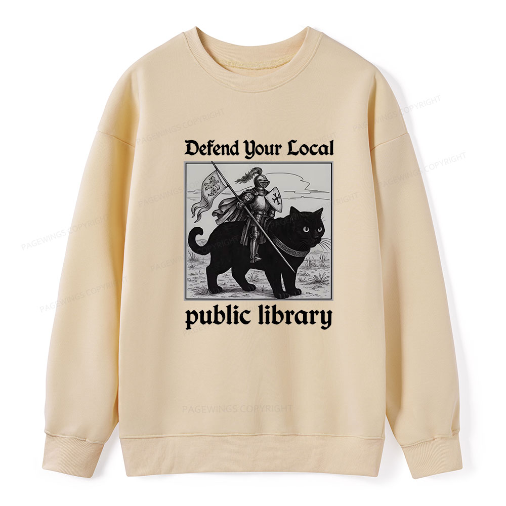 Pagewings Defend Your Local public library Unisex Classic Sweatshirt