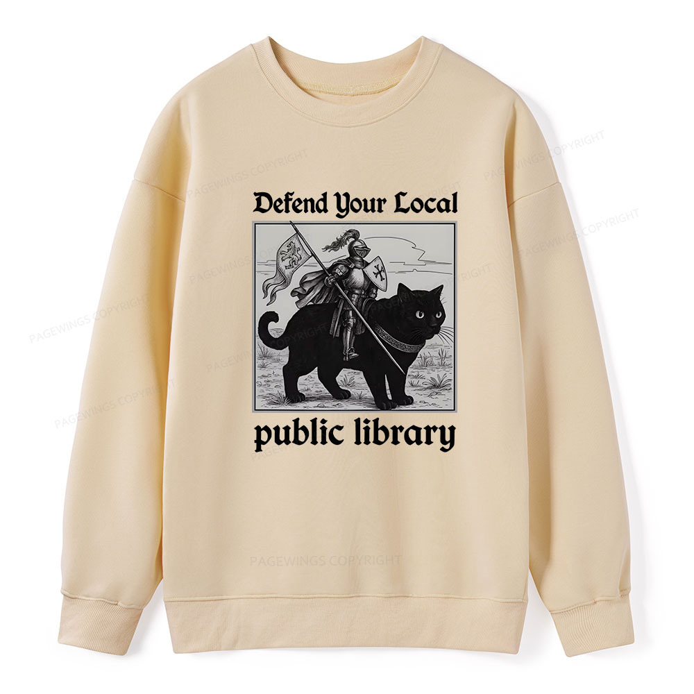 Pagewings Defend Your Local public library Unisex Classic Sweatshirt