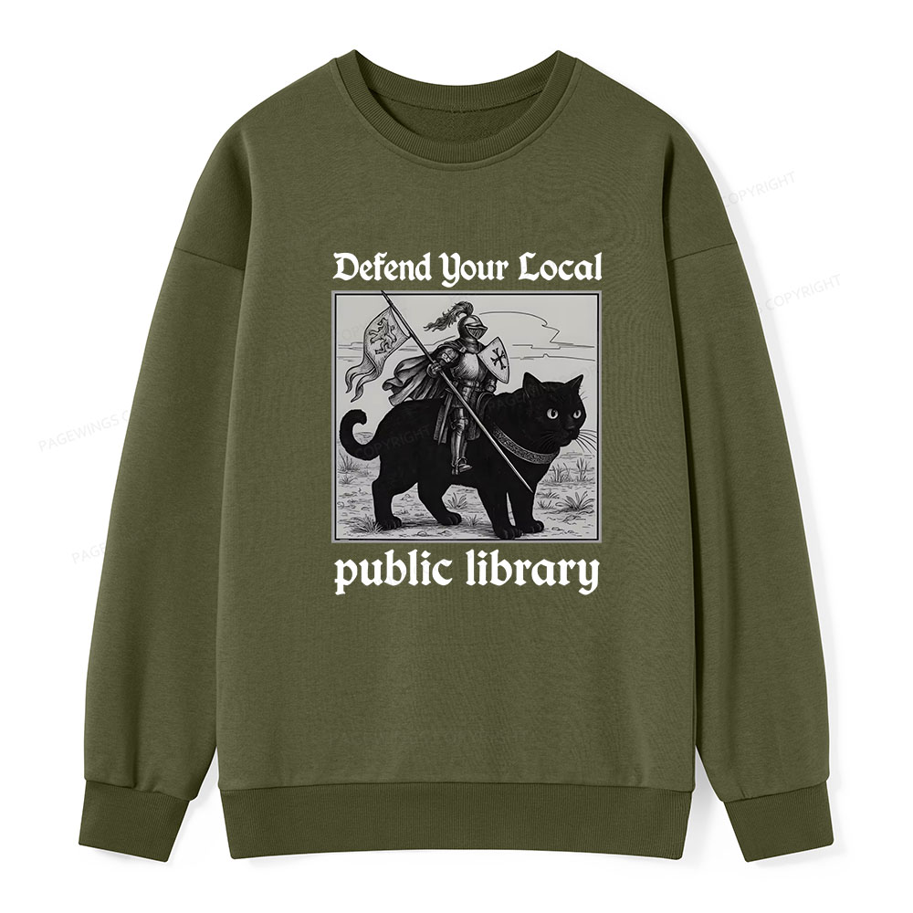 Pagewings Defend Your Local public library Unisex Classic Sweatshirt