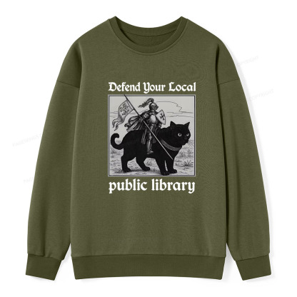 Pagewings Defend Your Local public library Unisex Classic Sweatshirt