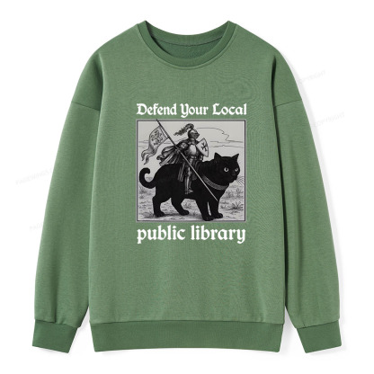 Pagewings Defend Your Local public library Unisex Classic Sweatshirt