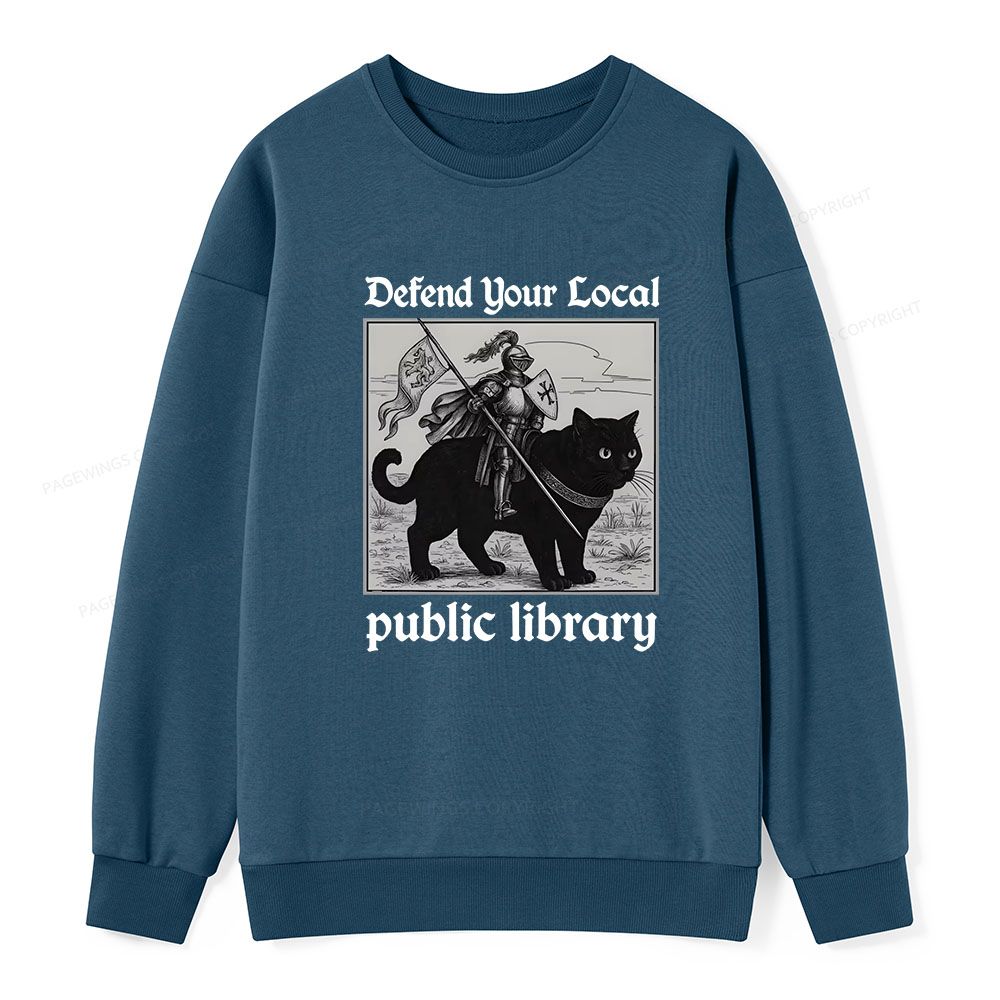 Pagewings Defend Your Local public library Unisex Classic Sweatshirt