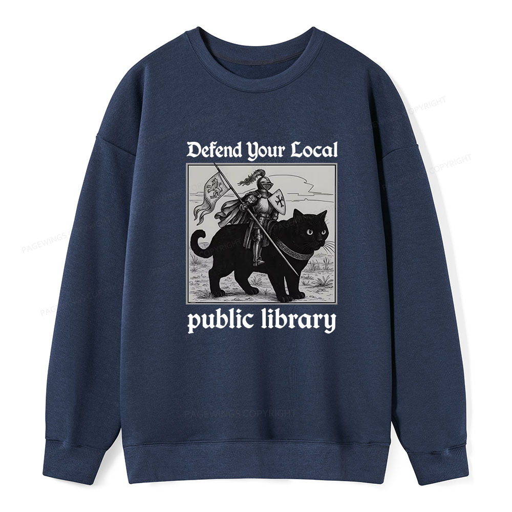 Pagewings Defend Your Local public library Unisex Classic Sweatshirt