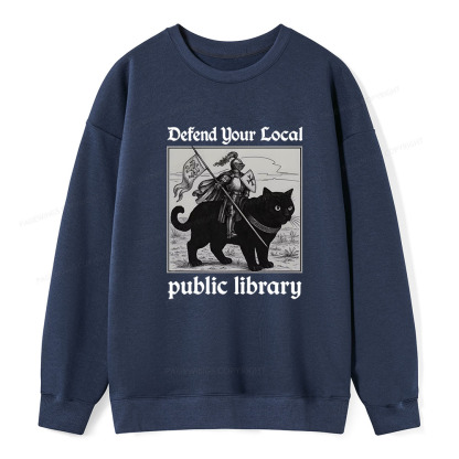 Pagewings Defend Your Local public library Unisex Classic Sweatshirt