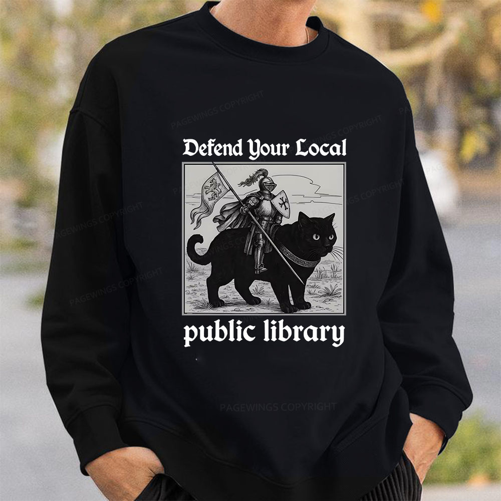 Pagewings Defend Your Local public library Unisex Classic Sweatshirt