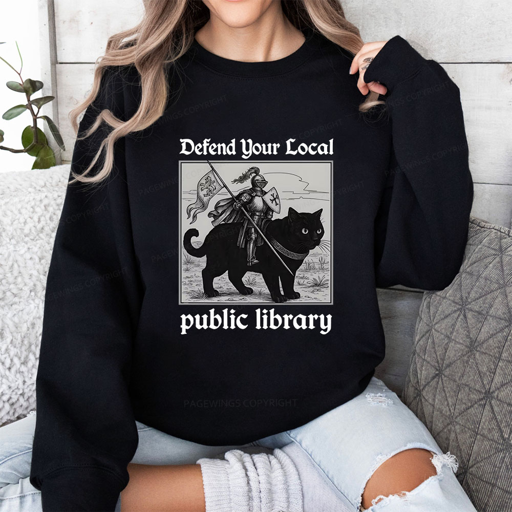 Pagewings Defend Your Local public library Unisex Classic Sweatshirt
