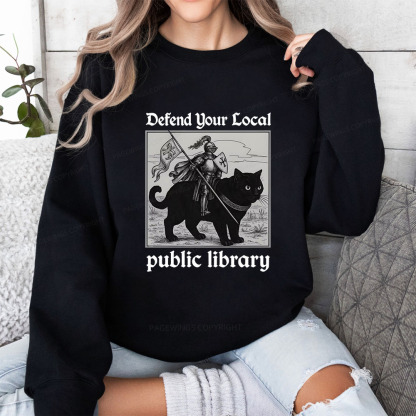 Pagewings Defend Your Local public library Unisex Classic Sweatshirt