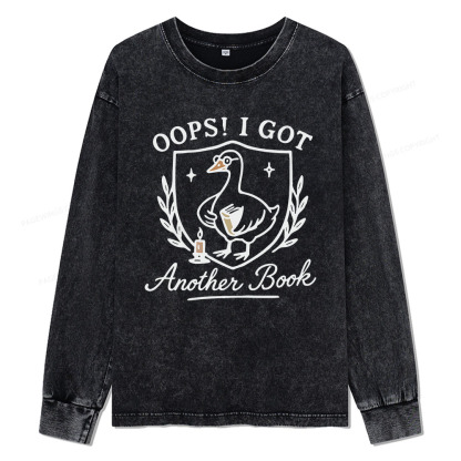 Pagewings Oops I Got Another Book Unisex Washed Long Sleeve T-shirt