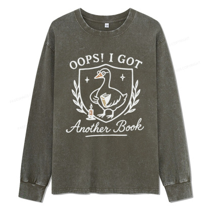 Pagewings Oops I Got Another Book Unisex Washed Long Sleeve T-shirt