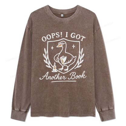 Pagewings Oops I Got Another Book Unisex Washed Long Sleeve T-shirt