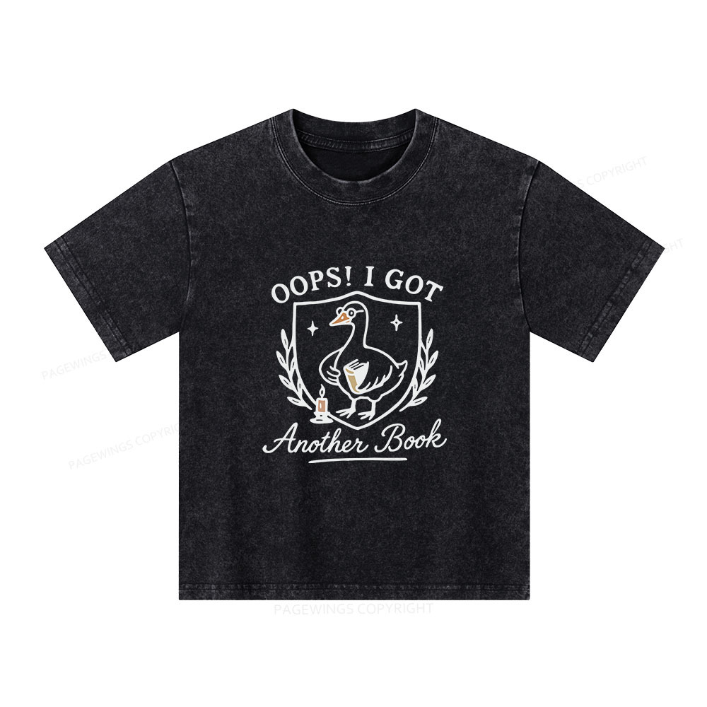 Pagewings Oops I Got Another Book Unisex Kids Washed T-shirt